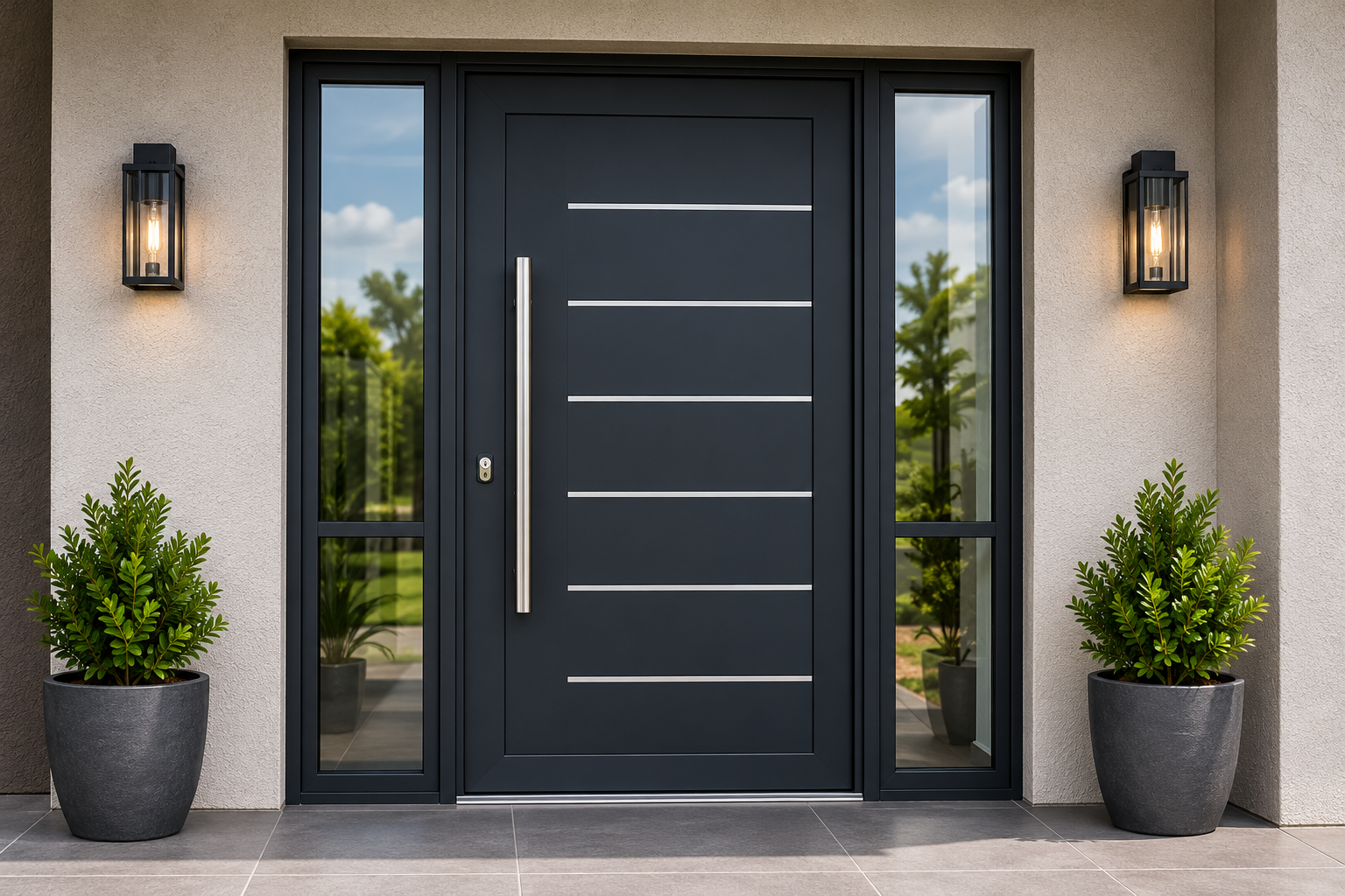 Custom aluminium entrance door