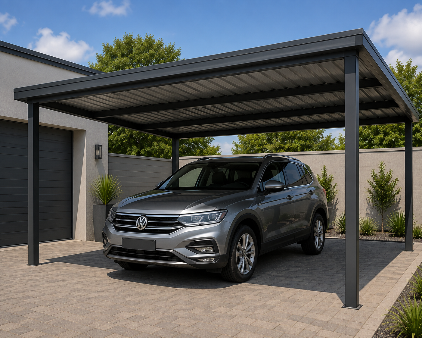 Steel carport structure