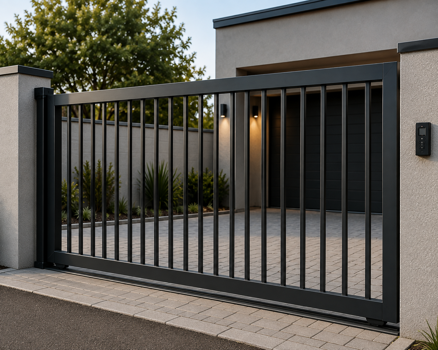 Custom steel security gate